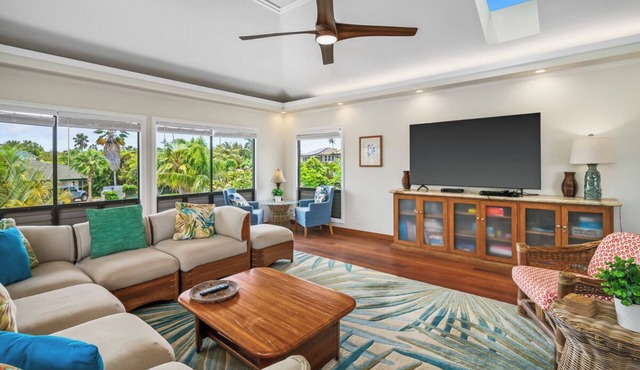4 BR Poipu Kai Resort Home by Shipwrecks Beach with AC and Private Yard