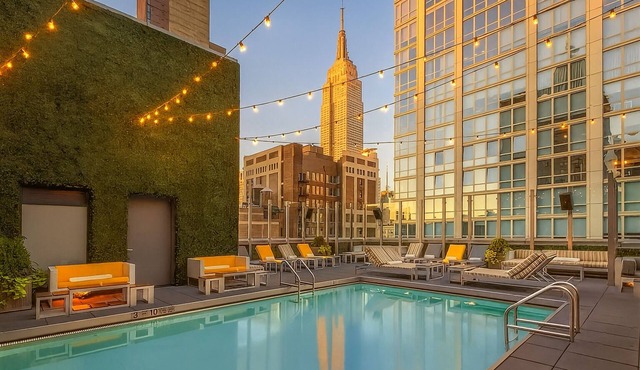 4 Family-friendly Superior Queen Rooms at the Royalton Park Avenue, Rooftop Pool