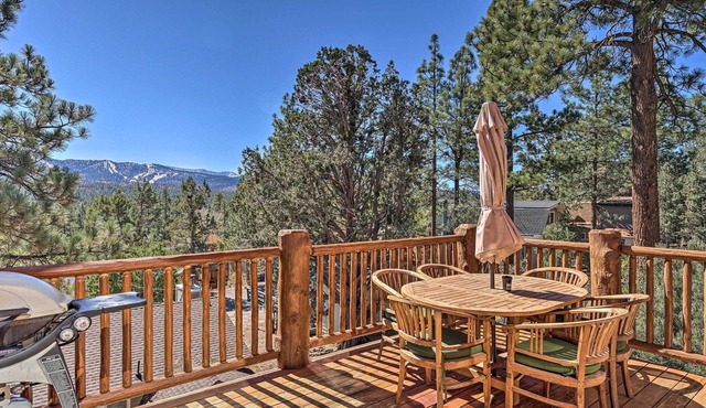 4 Mi to Snow Summit: Cabin w/Mtn Views & Decks