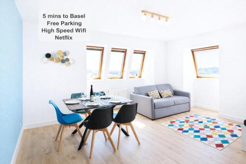 4 min to Basel - Fully Renovated- Private Parking Space