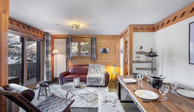 4-person apartment near Méribel slopes with pool access