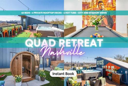 4 Rooftop Decks 4 Hot Tubs Game Rooms & Sauna