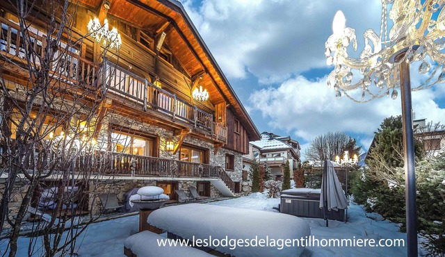 400 m slopes at the gates of Megeve Sauna SPA apartment 200m2 in cosy chalet