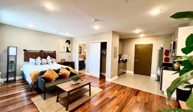 402 Stylish luxe Apt at center city self check-in