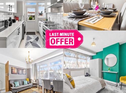 4BR 1BA New House in Wembley Harrow Sleeps 9