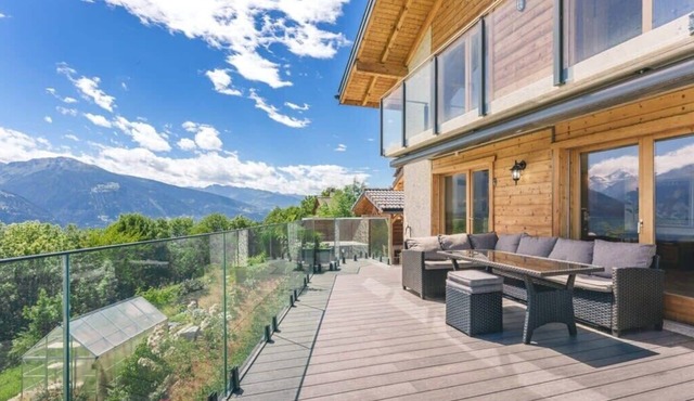 4BR Alpine Chalet | Matterhorn & Rhône Views | Hot Tub | Game Room | EV Garage