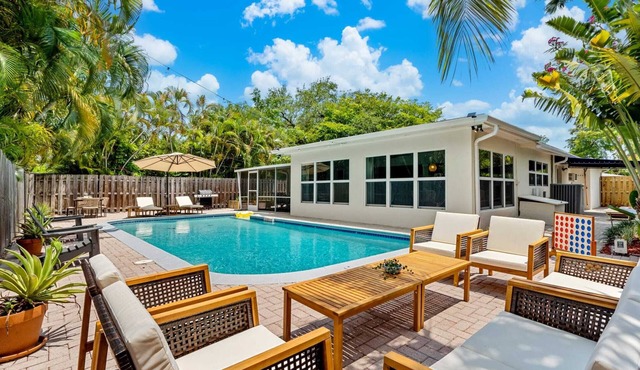 4BR - Pool - Air Hockey - Mins to DT/Las Olas/FLL