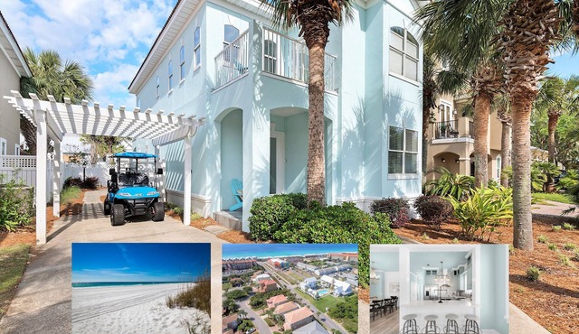 4BR w/Golf Cart + Private Beach Access