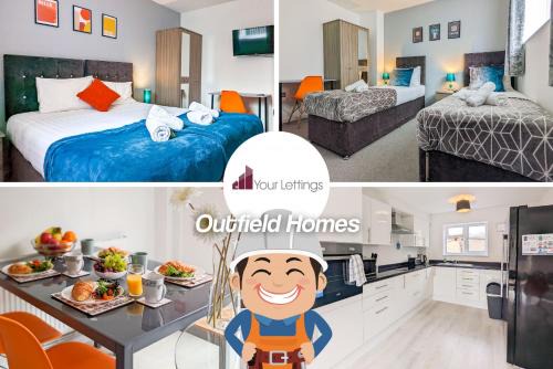5-Bedroom Budget Contractor House with 10 Beds Free Parking and Free WiFi - Outfield Homes by Your Lettings Short Lets & Serviced Accommodation Peterborough