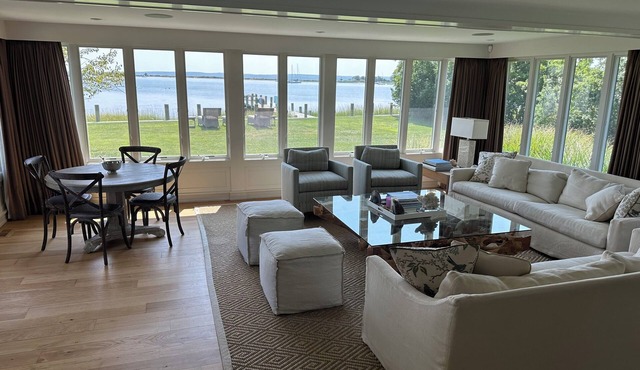 5-bedroom home on water with dock, office, bunk room in lovely Shelter Island!