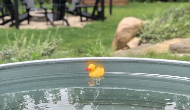 5-bedroom stunning, modern log home with outdoor sauna and firepit