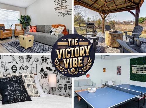 5 min to Grand Park, 1Level, Stocked Kitchen, King Bed, GameRm, Firepit, BBQ, Pet Friendly