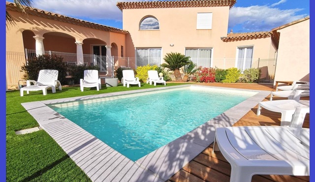 5 minutes from the beach 🏖️ La Villa Sun Exceptional house ⚜️ Private heated pool