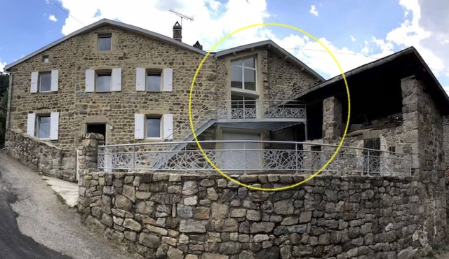 5-person gîte in a typical Ardèche stone house.