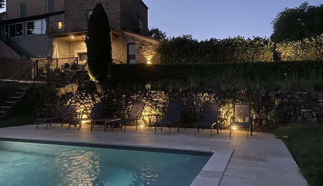 5-room village house with swimming pool in the Haut Languedoc Regional Park