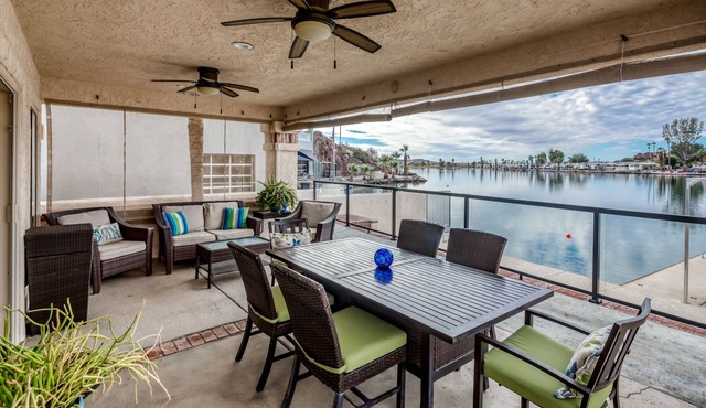 5 Star GORGEOUS RIVER FRONT HOME RIGHT ON THE WATER WITH DOCK! Parker Strip.