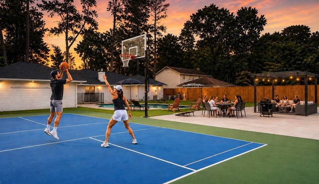 5BR/3BR Luxury Oasis- Pool, Spa, Mini Golf, Pickleball, Basketball
