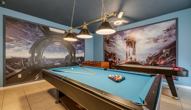 ✦ 5min2Disney ✦ 7BR/4.5BA ✦ South Pool/Spa ✦ A/C Star Wars Gameroom ✦ Modern