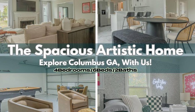 6-Bed Artistic Home with Game room