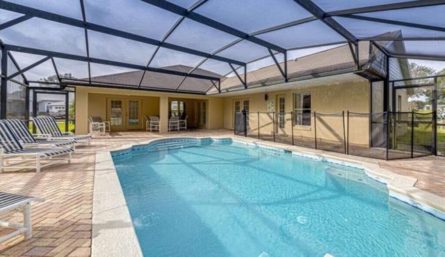 6 bed near Disney, with conservation views and sun all day on extended deck