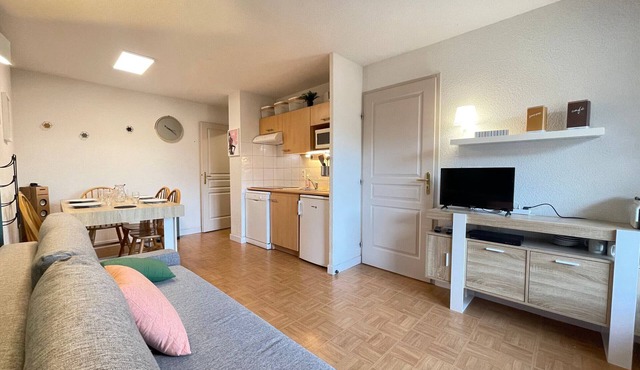 6-person apartment with pool, pets allowed at slopes' foot
