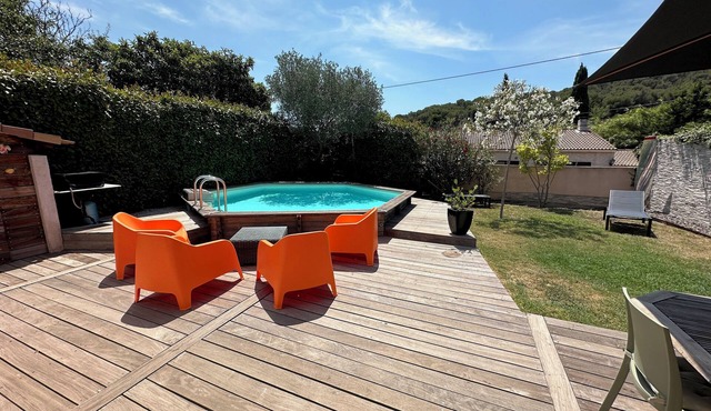 6-person pool house on the Côte Bleue, 2 steps from the calanques
