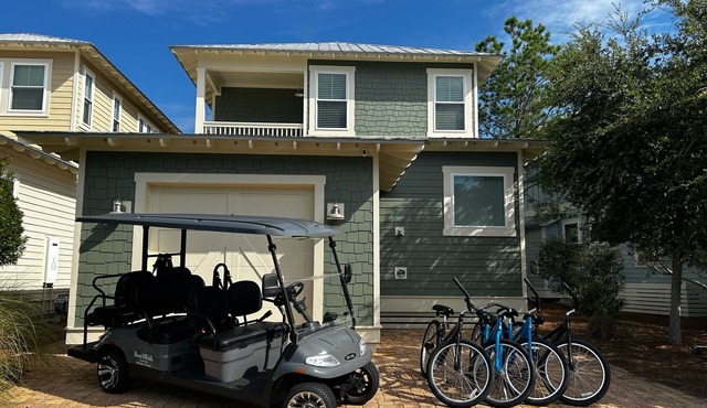 6 Seater Golf Cart & 4 Adult Bikes! Resort Pools! - "Perfect Pitch" in NatureWalk 30A