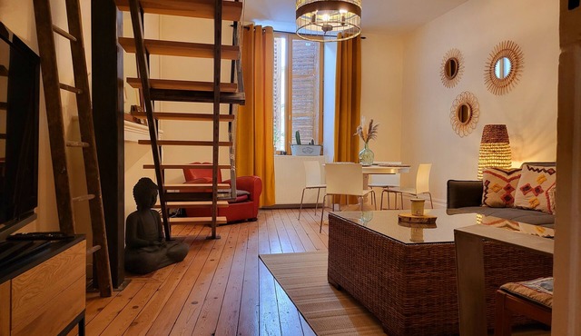 60m2 Bohemian chic "Duplex Macon", 20min from Vichy