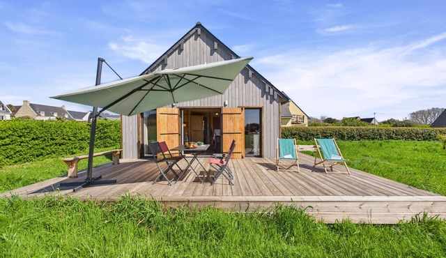 650m Ster beach, chalet - terrace for 4