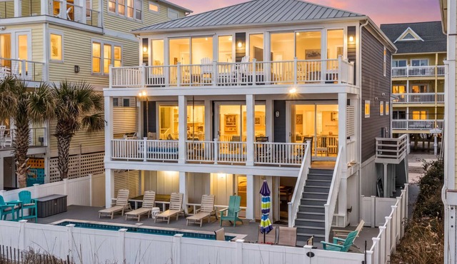 6br Oceanfront-Private Heated Pool-Hot Tub-Sauna