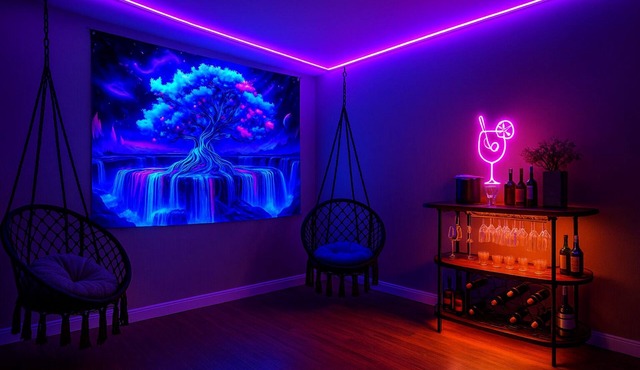 6BR Vibe House with Insta-Ready Neon Den, with Room to Roam & Big Group Energy!