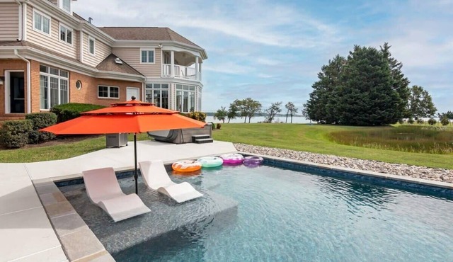 6BR Waterfront Estate | Private Dock, Firepit, Screened Porch & Beach Access