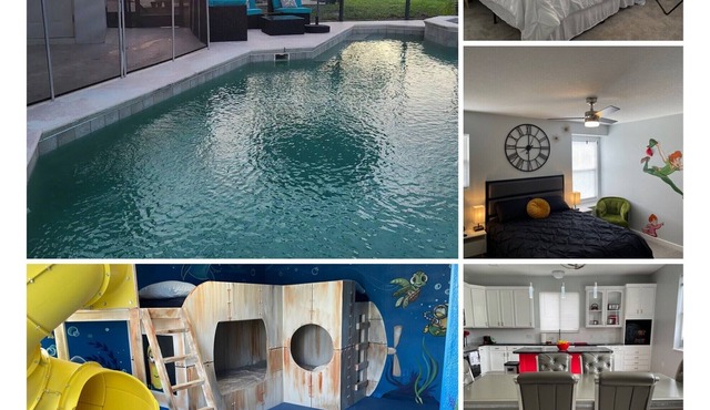 7/5 themed near Disney/pool/VR room/indoor slide