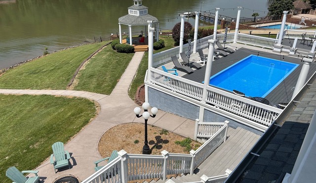 7 Bed Lakefront Villa with a Pool and Pontoon boat available for rent!