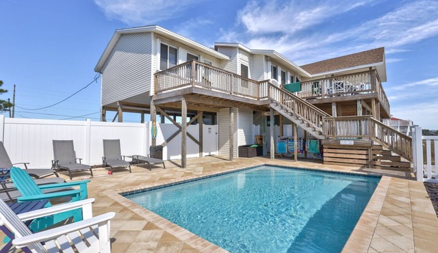 7 Bedroom Beach House with POOL! Gulf Front and Bay Front