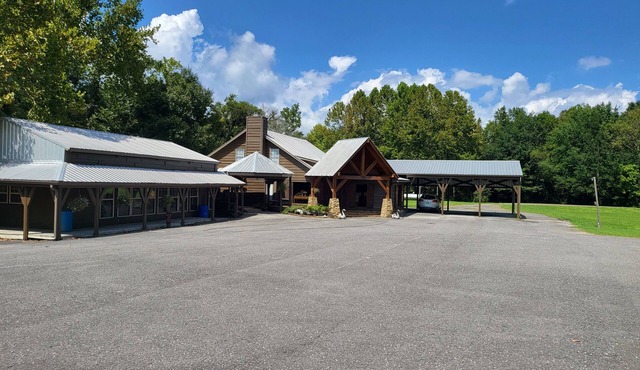 7. gorgeous creekfront lodge