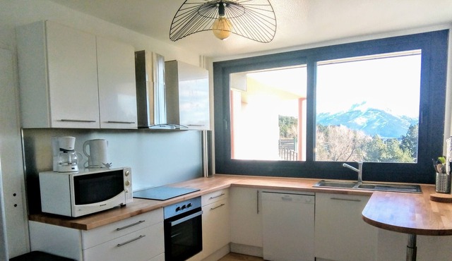 7-person apartment with panoramic view near the golf course