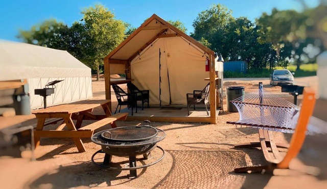 7 Son's Glamping Vacation in Kingsbury, TX