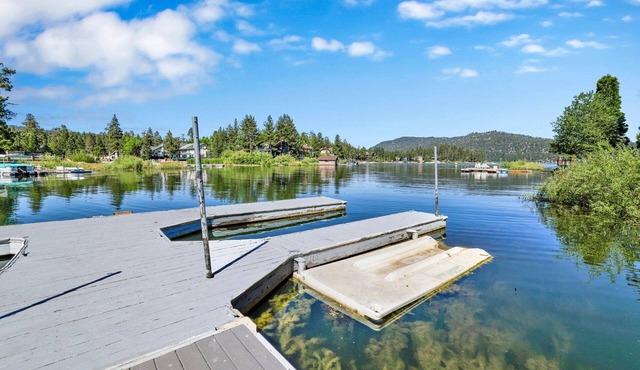7BR/6.5BA Lakefront Estate: Private Boat Dock, Wood Fireplace & Village Access