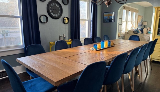 7BR Winona Lake Home | Sleeps 21 | Near Village | Walk to Grace | Dog Friendly