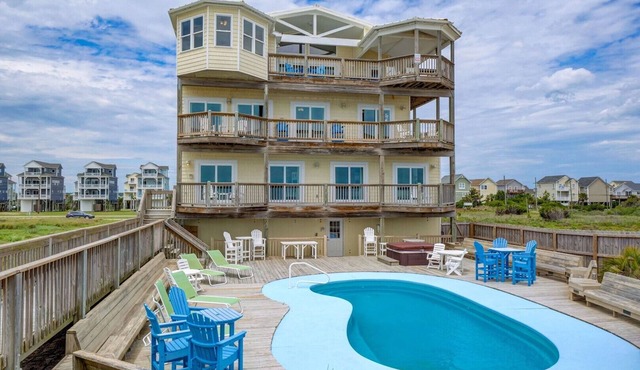8 Bedroom Direct Oceanfront Home, Private Pool, Media Room, Private Beach Access, 2025 Updates