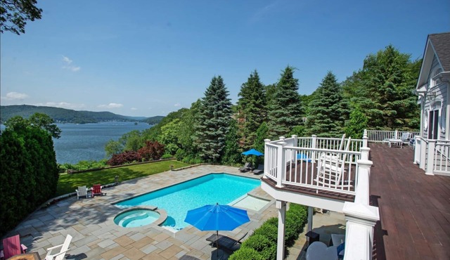 9,000 Sq Ft Candlewood Lakefront Luxury - Pool, Dock, Professionally Designed