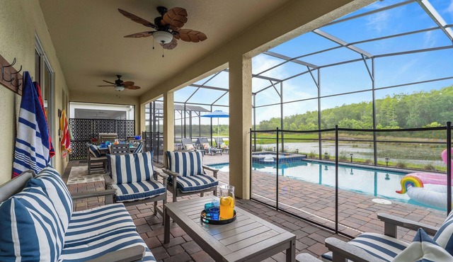9BR Family Villa – South-Facing Pool & Arcade Near Disney & Universal