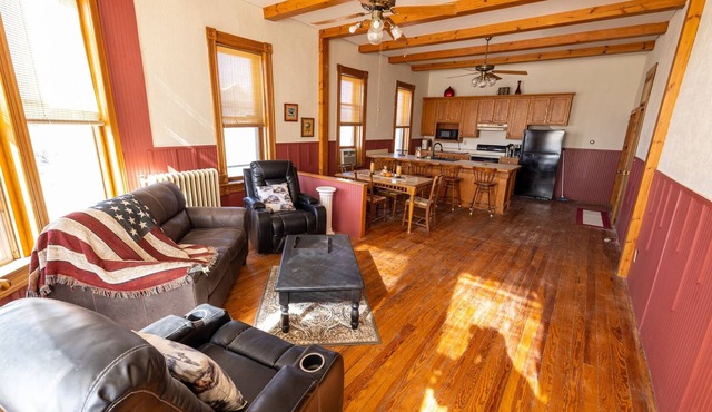 A 3-bedroom 2nd floor atop local diner.