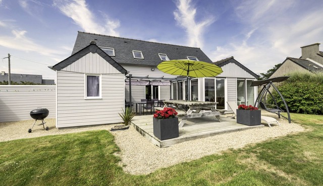 A beachfront cottage