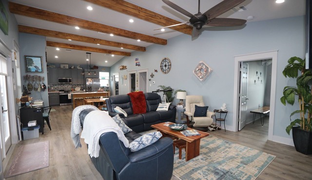 A-Bear's Waterfront with pier and boat access. Coastal Realty Group