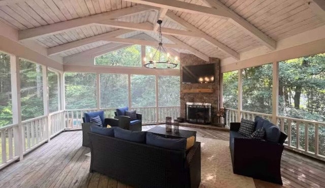 A beautiful, large home located right across the street from Lake Burton.