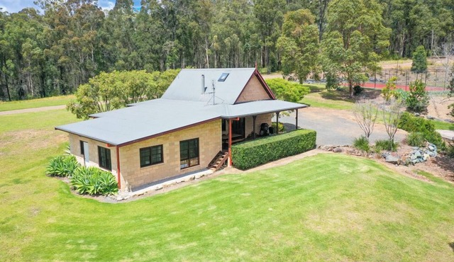 A beautiful split level sandstone and cedar cottage.