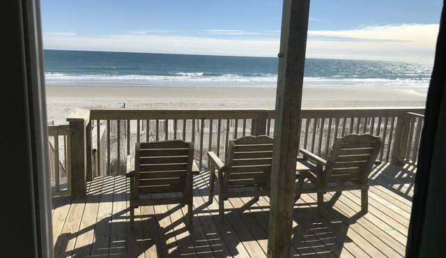 A Breath of Fresh Aire - the beach literally comes right up to your deck!
