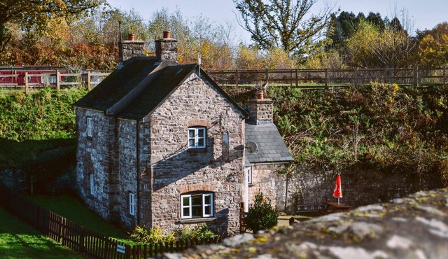 A canalside cottage, within Goytre Wharf on the Monmouthshire & Brecon Canal